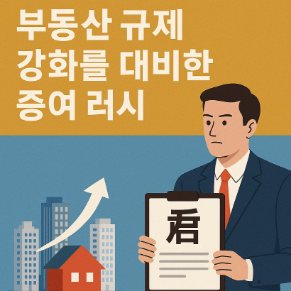 2025년 부동산 규제 강화 움직임과 증여 러시, 그리고 향후 포트폴리오 전략