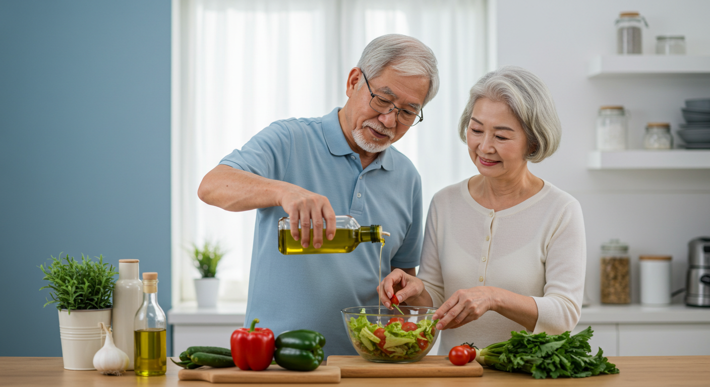 시니어 건강의 '황금 열쇠': 올리브 오일이 혈관, 관절, 뇌 건강에 좋은 이유