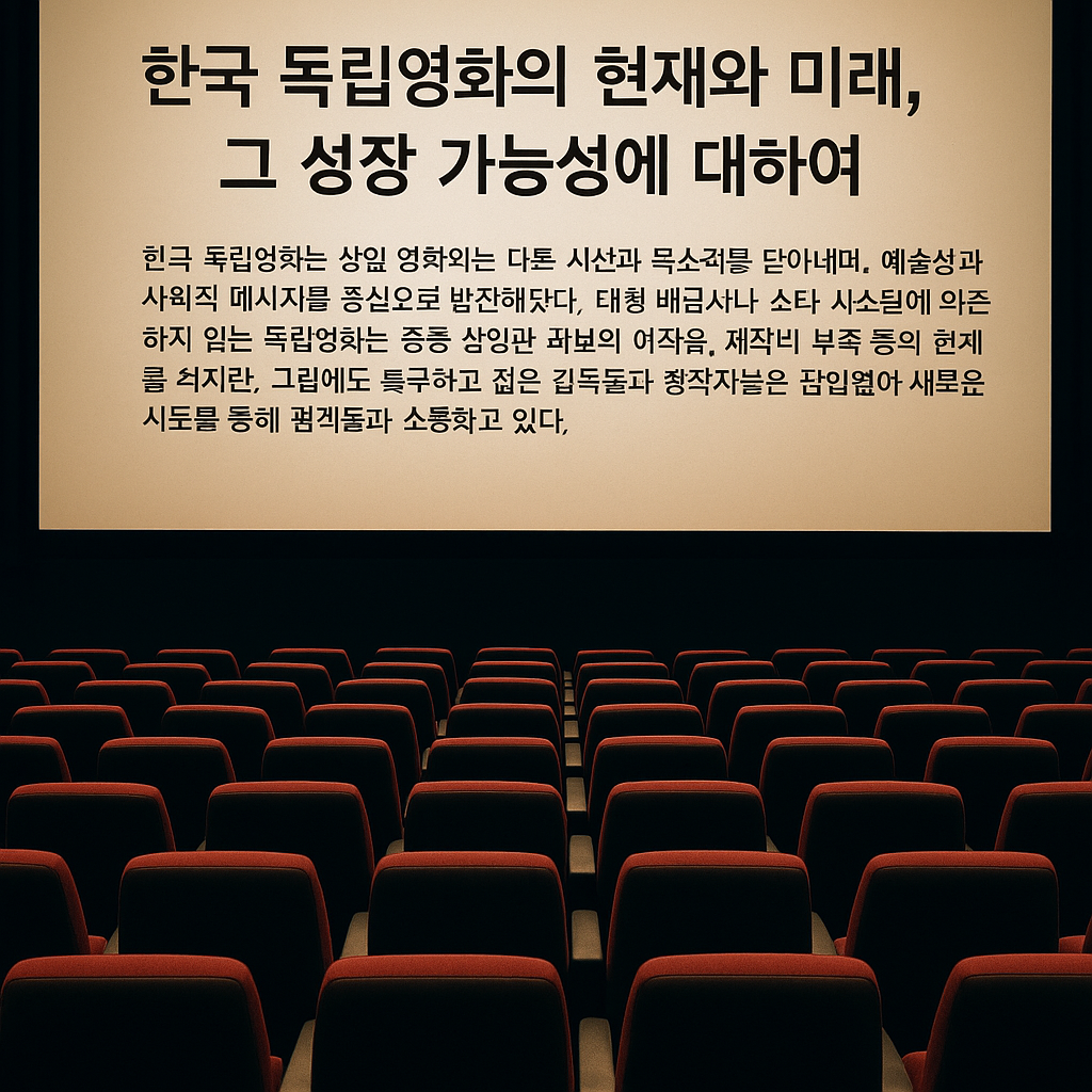 한국 독립영화 이미지 사진