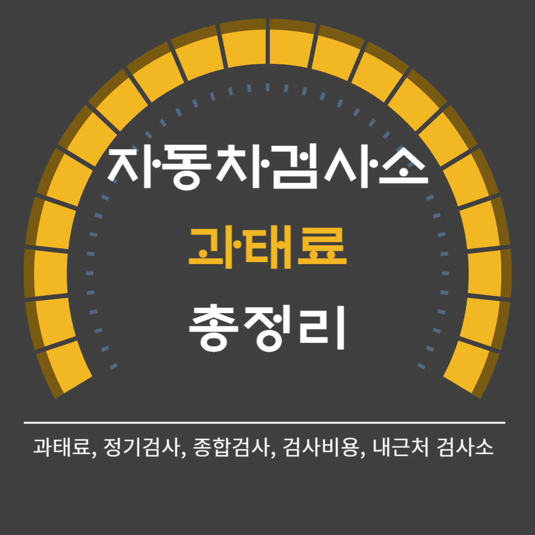 자동차검사소 과태료 총정리