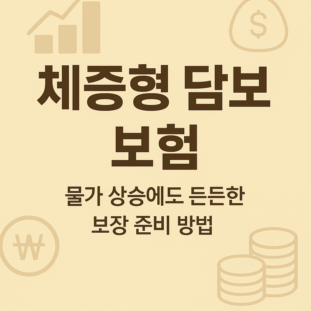 체증형 담보 보험, 물가 상승에도 든든한 보장 준비 방법