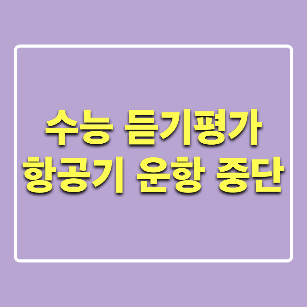 수능영어듣기평가_항공기운항중단