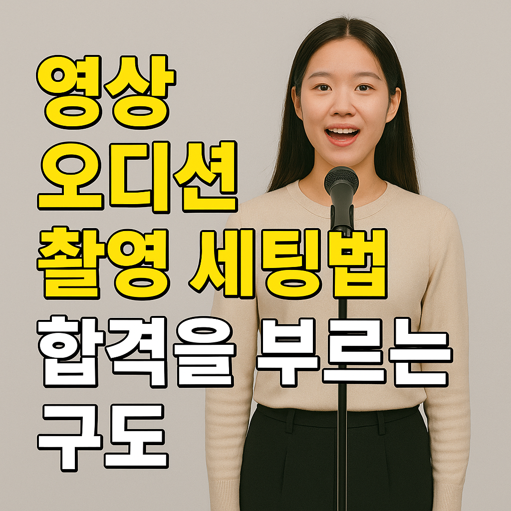 영상 오디션 촬영 세팅법, 합격을 부르는 구도 관련 사진