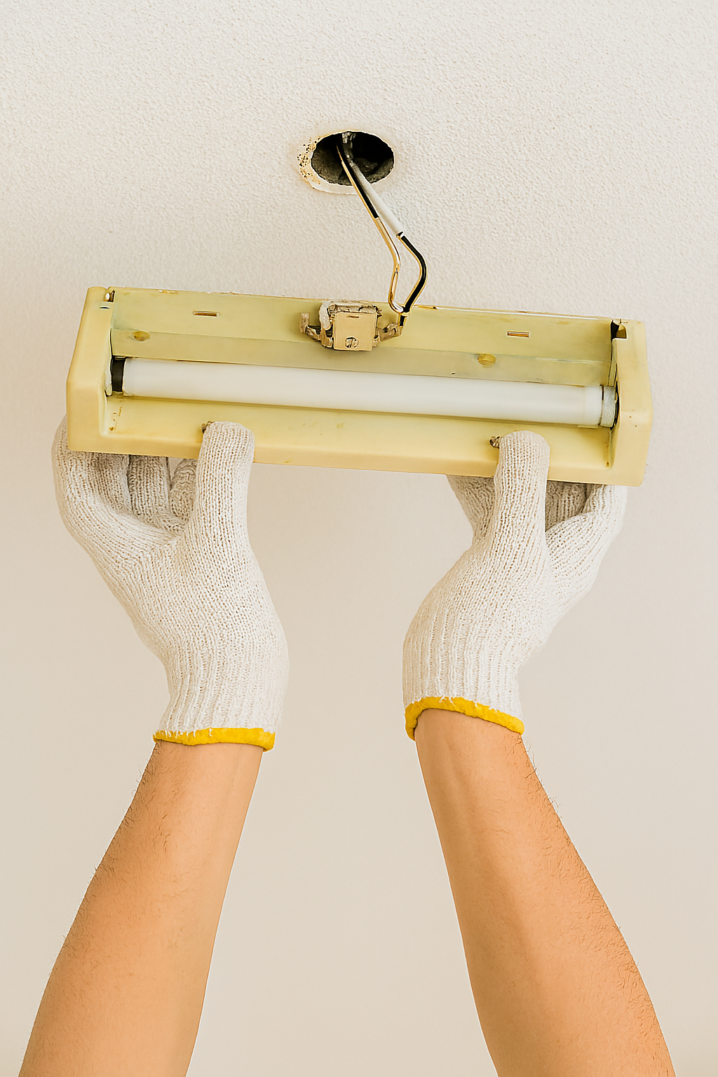 기존 등기구, 생각보다 쉽게 분리돼요!
커버를 열고 나사만 풀면 끝.
단, 한 손으로 꼭 받쳐주는 것 잊지 마세요!