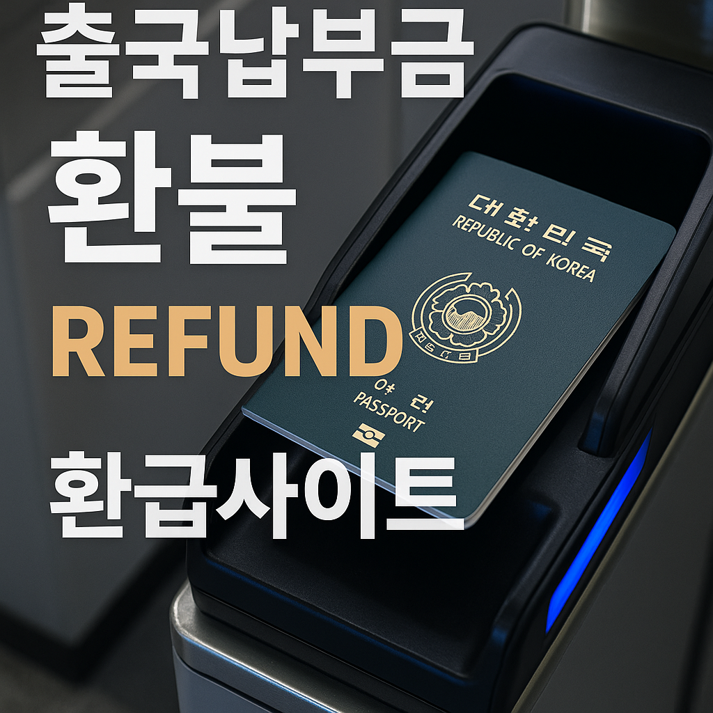 출국납부금 과납금 환불, 환급사이트