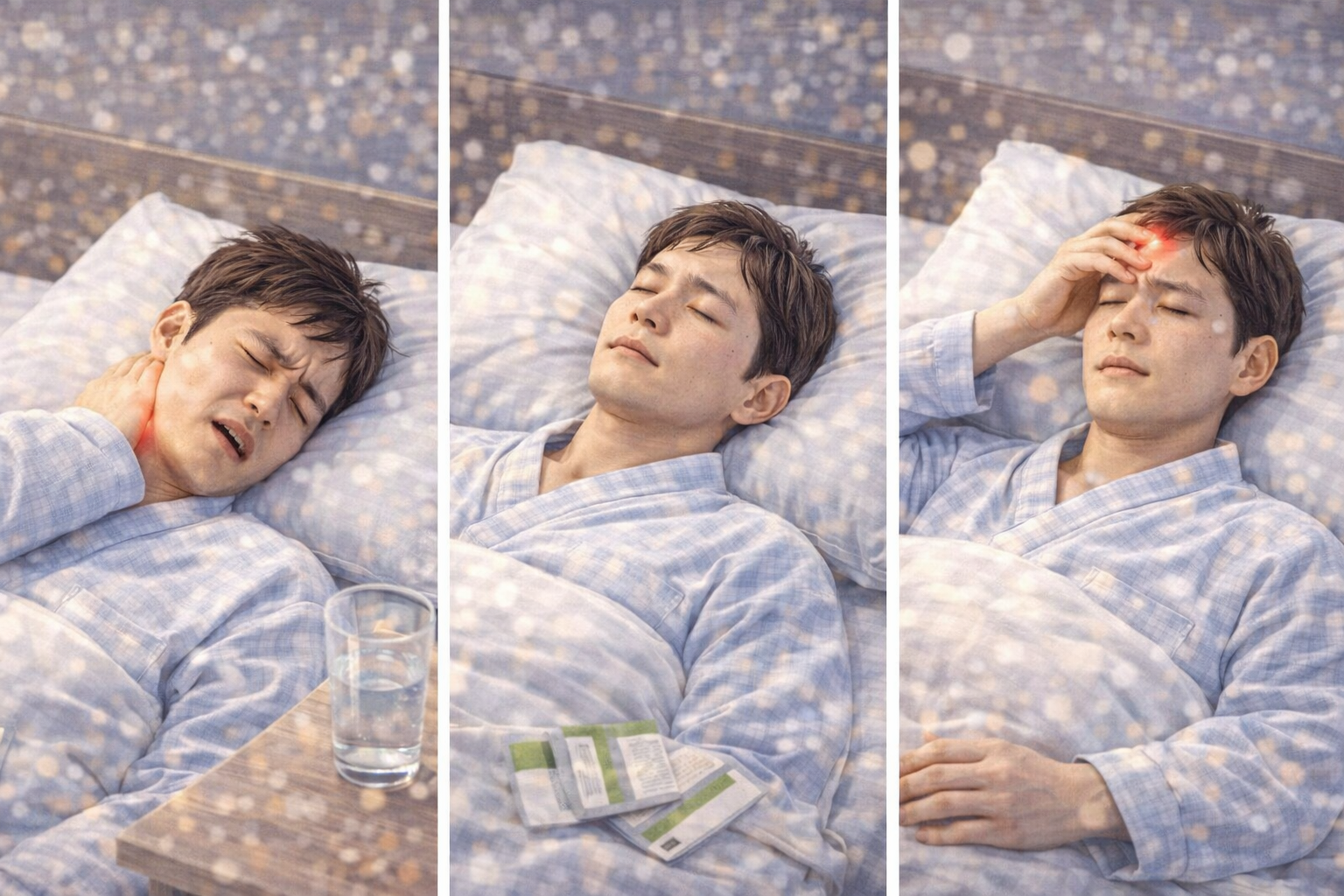 베개 높이별 장단점 분석(목통증, 두통, 숙면 효과)관련 사진