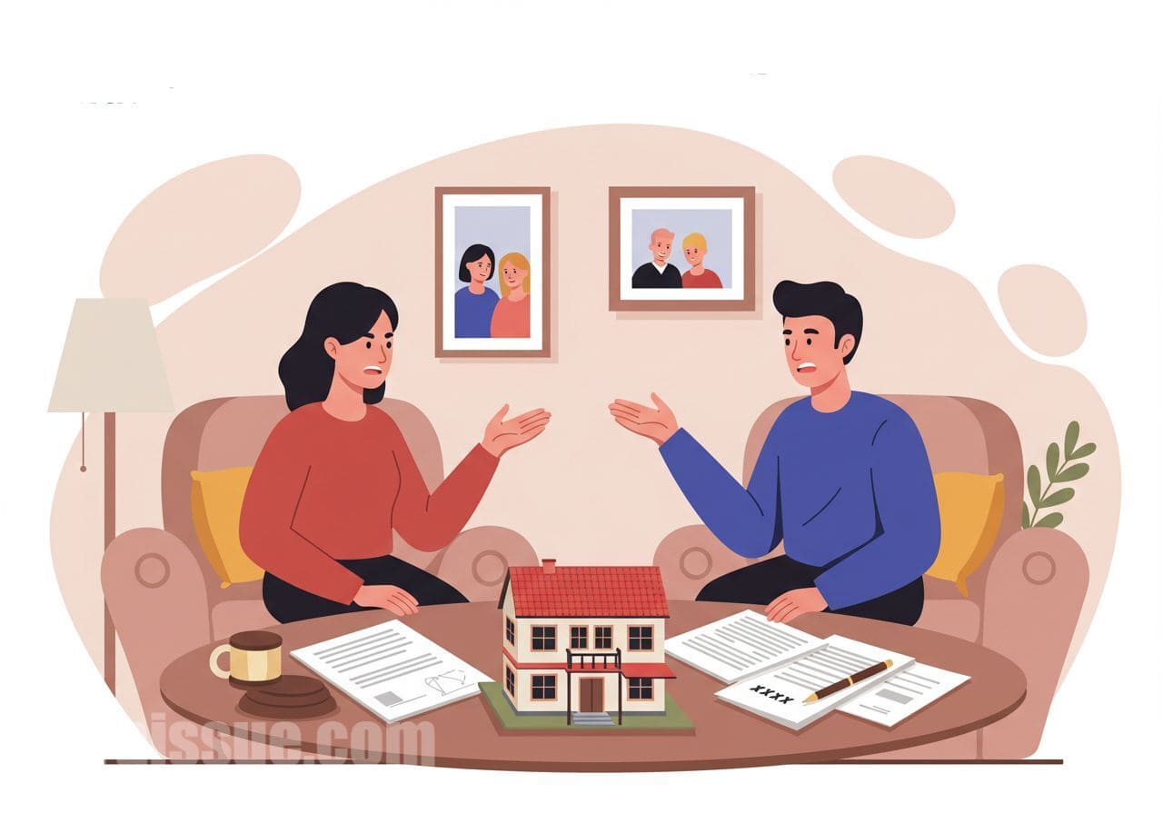 부모 집 상속을 두고 갈등하는 형제의 모습