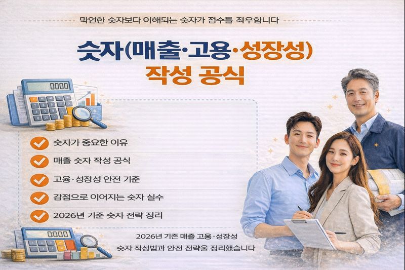 숫자(매출&middot;고용&middot;성장성) 작성 공식