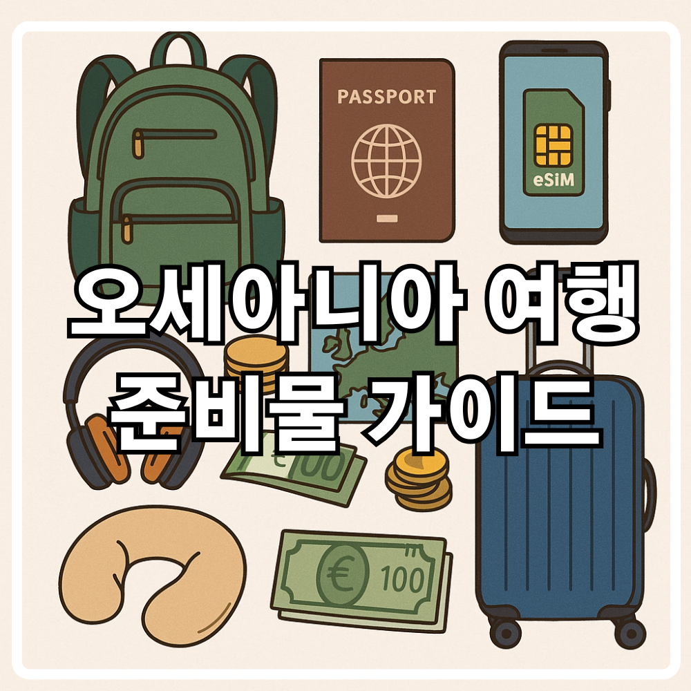 오세아니아 해외여행 준비물 리스트