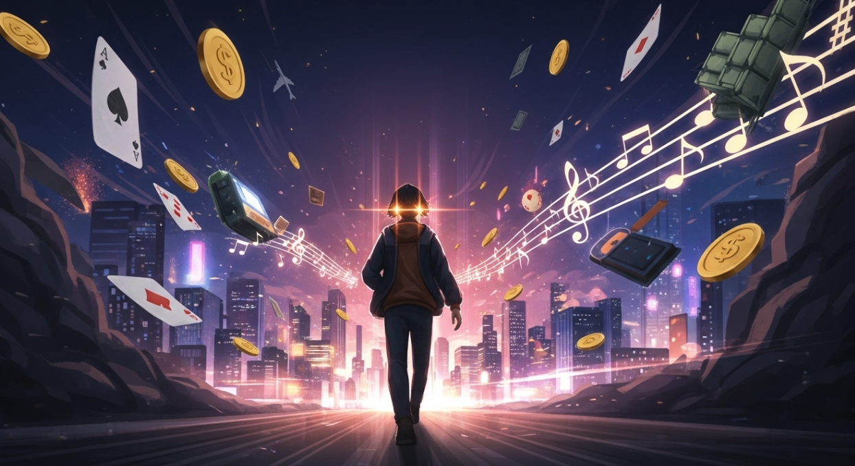 재성은 돈보다 재미가 핵심 동기인 것을 이미지로 표현