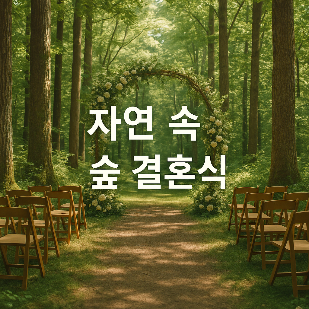 국립공원 숲 결혼식장 조성, 자연 속에서 시작하는 새로운 웨딩 문화 - 2026년 예산안