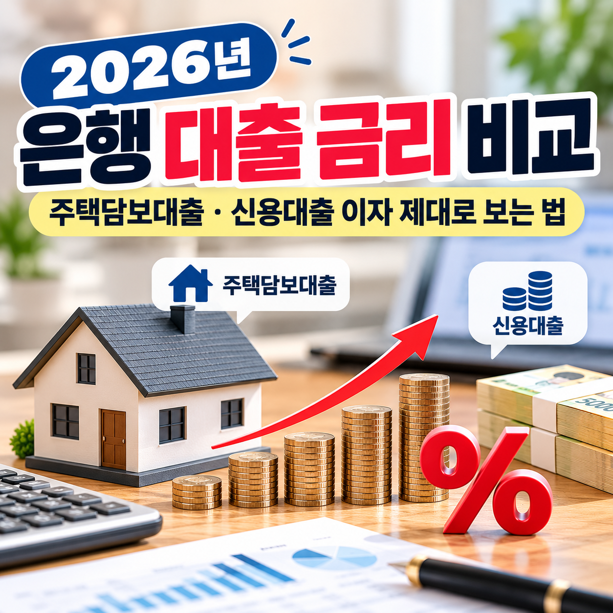 2026 은행 대출 금리 비교 ❘ 주택담보대출&middot;신용대출 이자 제대로 보는 법
