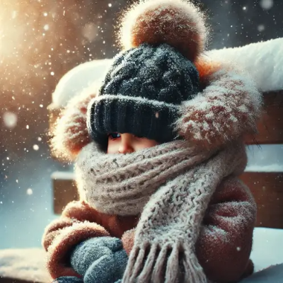 추운-겨울-아이-목도리-모자-눈