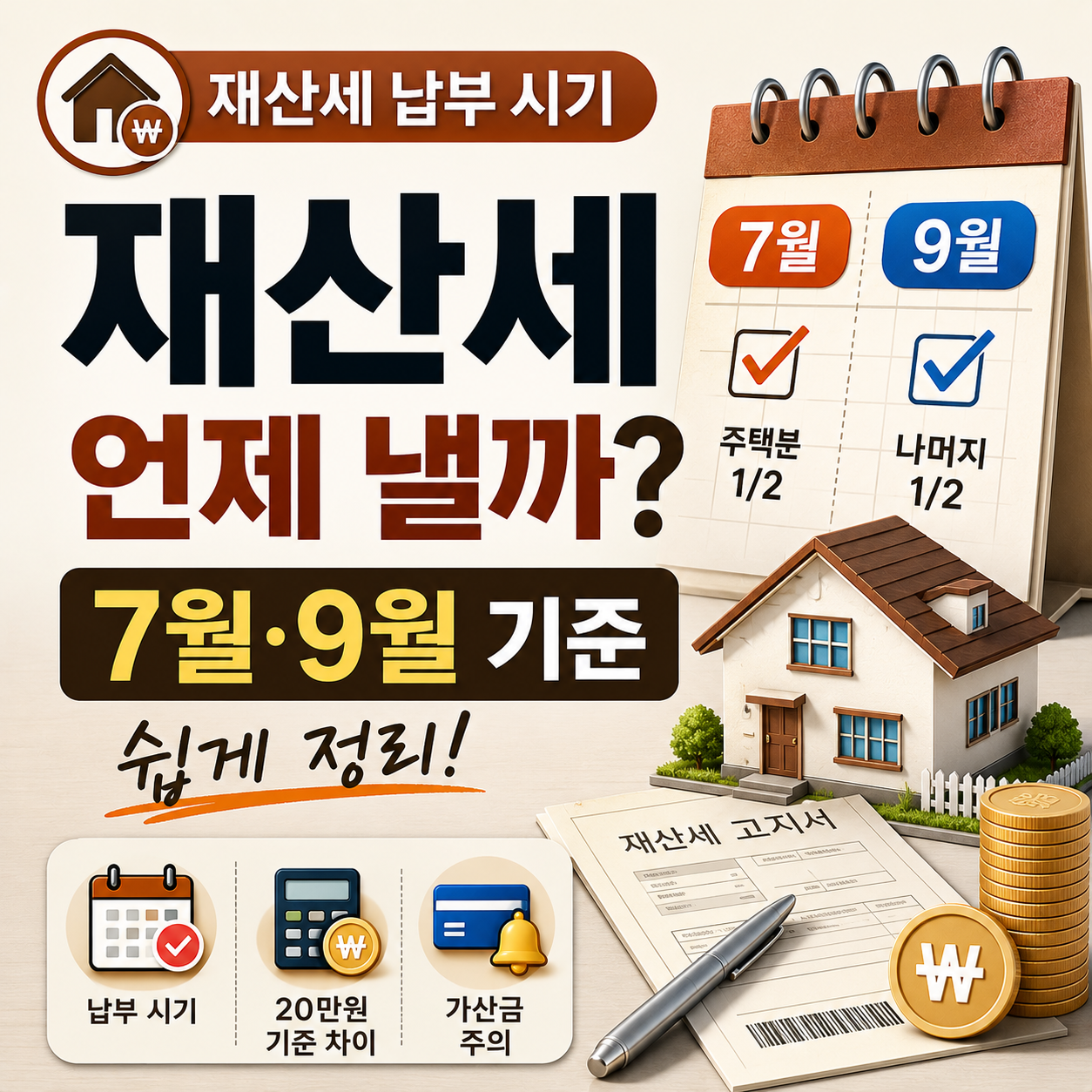 재산세 납부 시기와 기간 안내 이미지