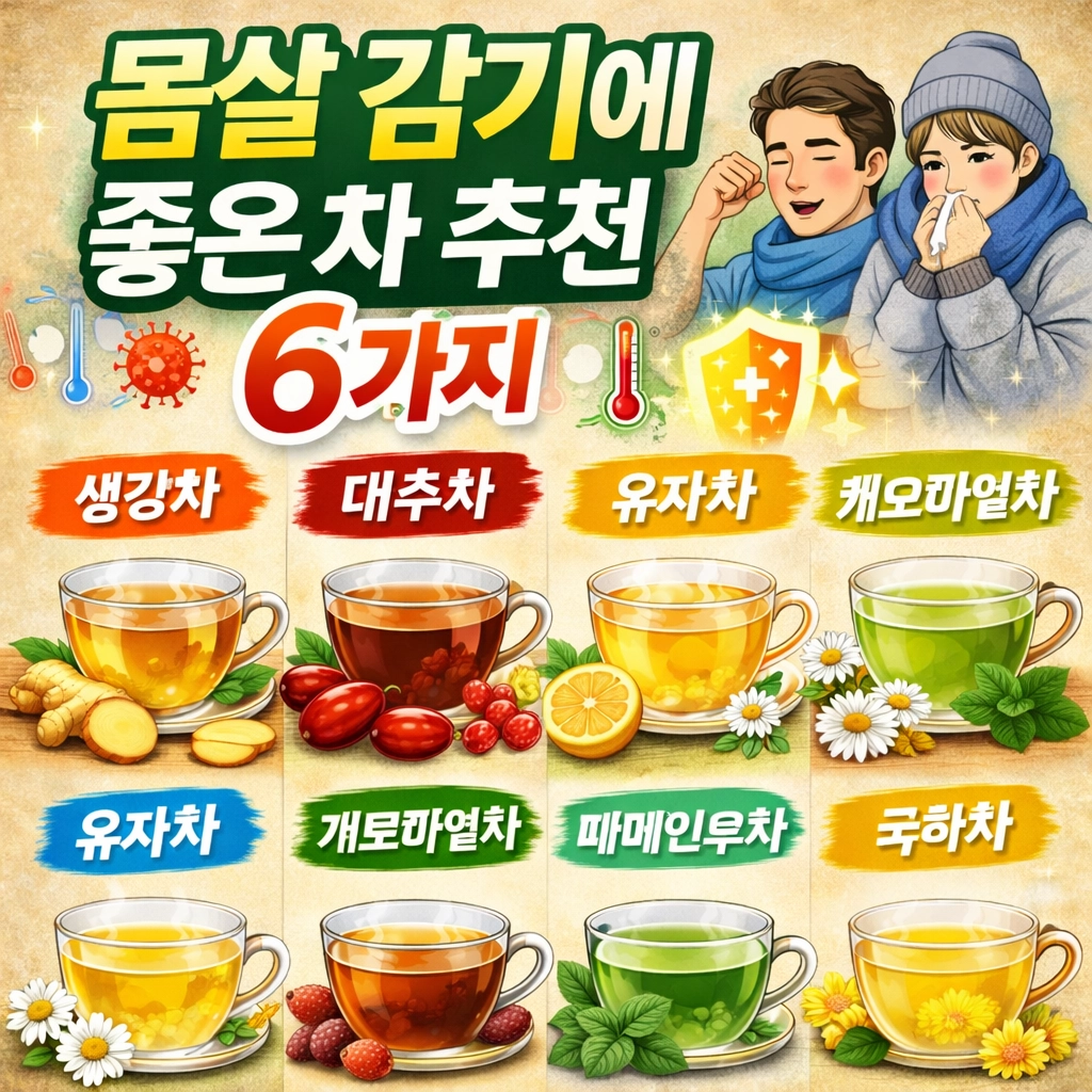 몸살 감기에 좋은 차 추천 6가지