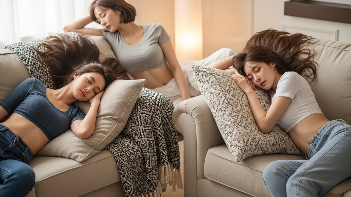 낮잠에 빠진 여자들