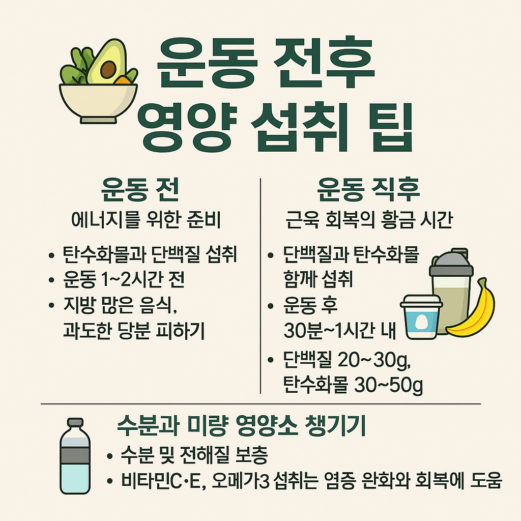 운동전후 영양 섭취 팁