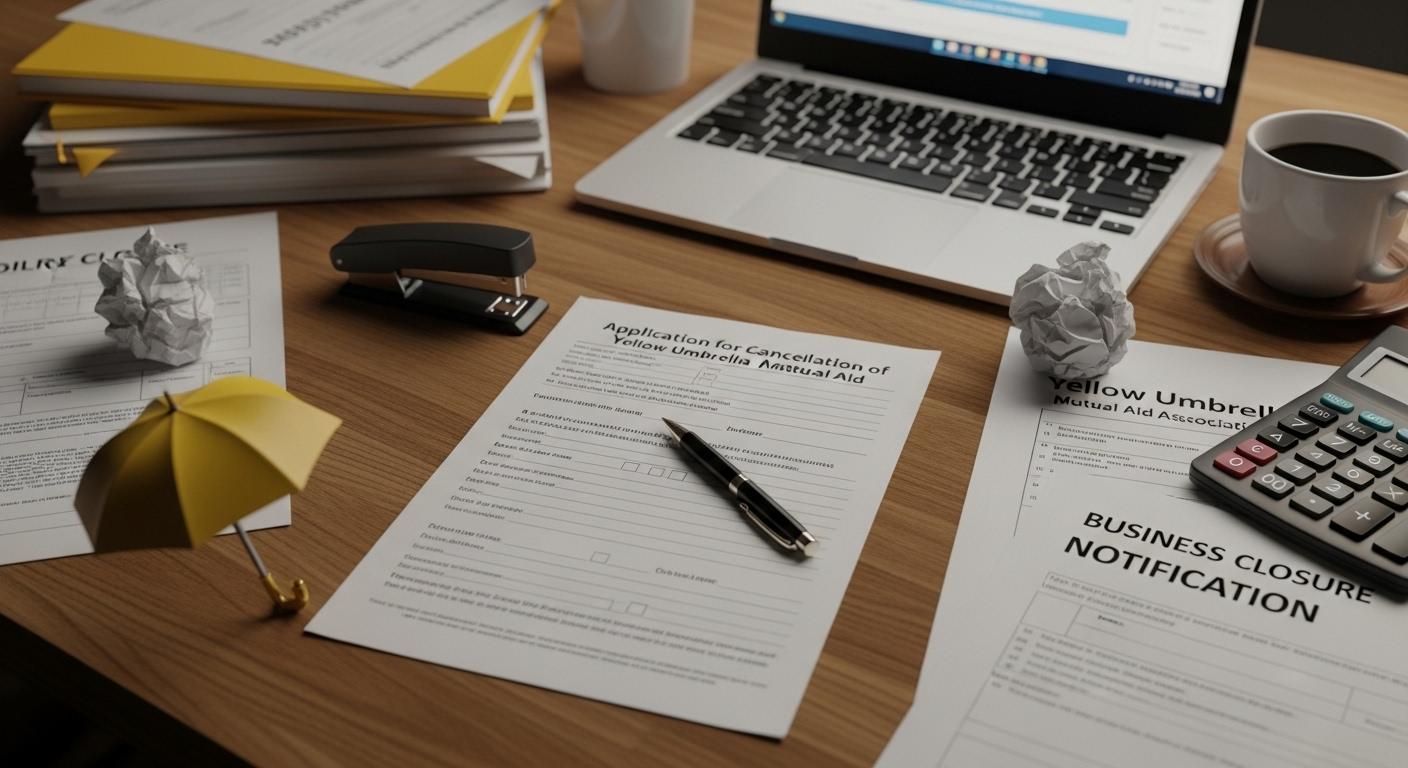 노란우산공제 해지방법 폐업