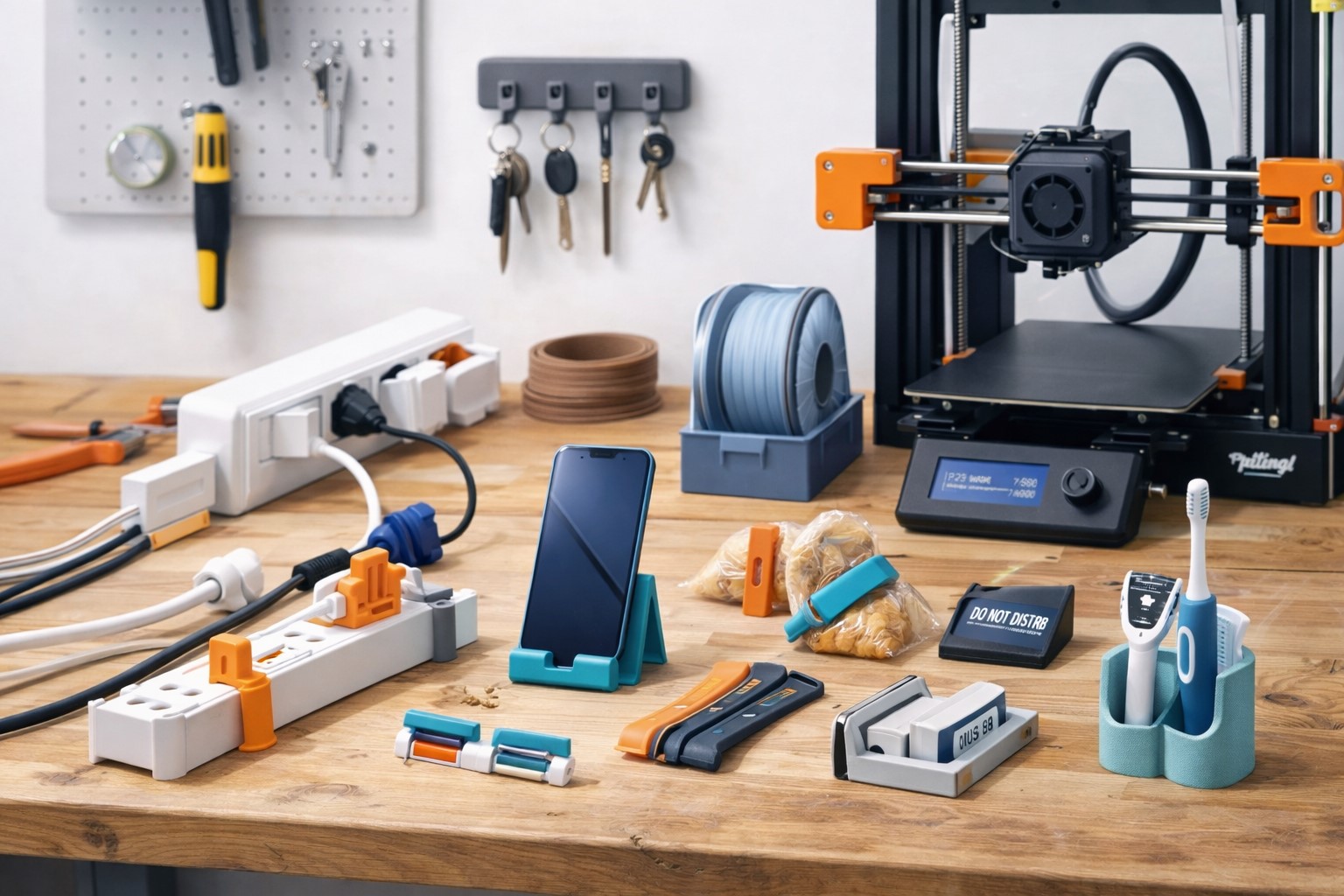 3D 프린터로 자주 출력하는 생활 아이템들을 한눈에 정리한 작업대 대표 이미지