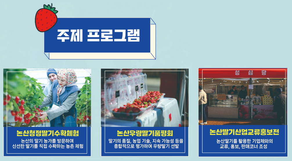 2025 논산딸기축제 주제 프로그램