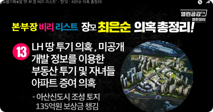 김건희 윤석열 최은순 장모 의혹 리스트 