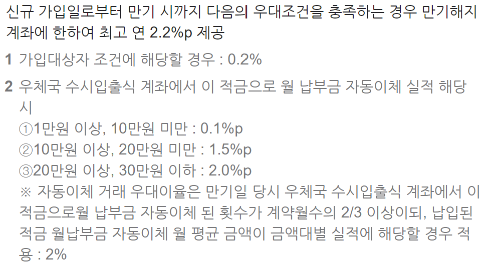 우체국 정기적금 금리