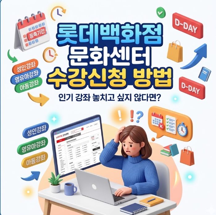 롯데백화점 문화센터 수강신청 방법