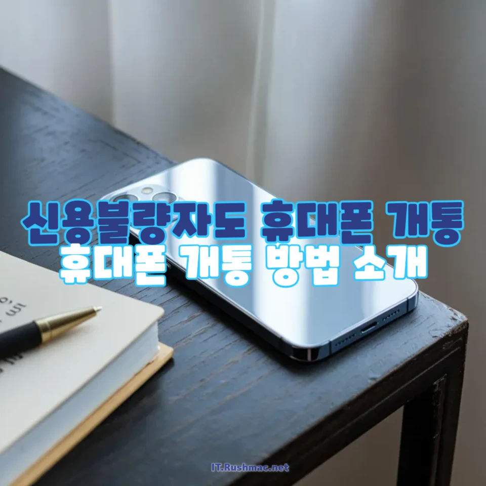 신용불량자도 가능한 휴대폰 개통 방법