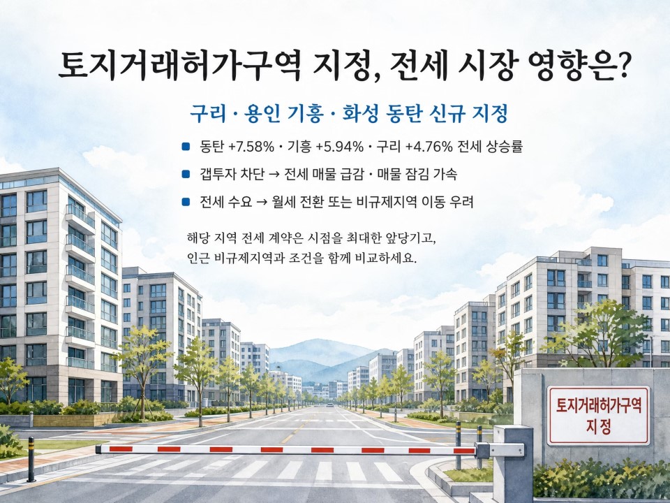 3. 토지거래허가구역 지정, 전세 시장에 미치는 영향은