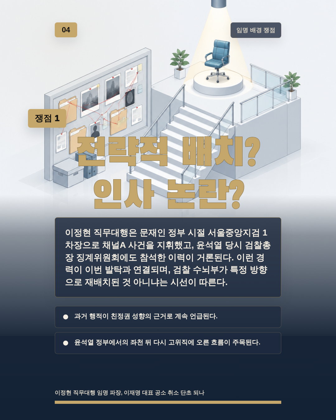 전략적 배치? 인사 논란?