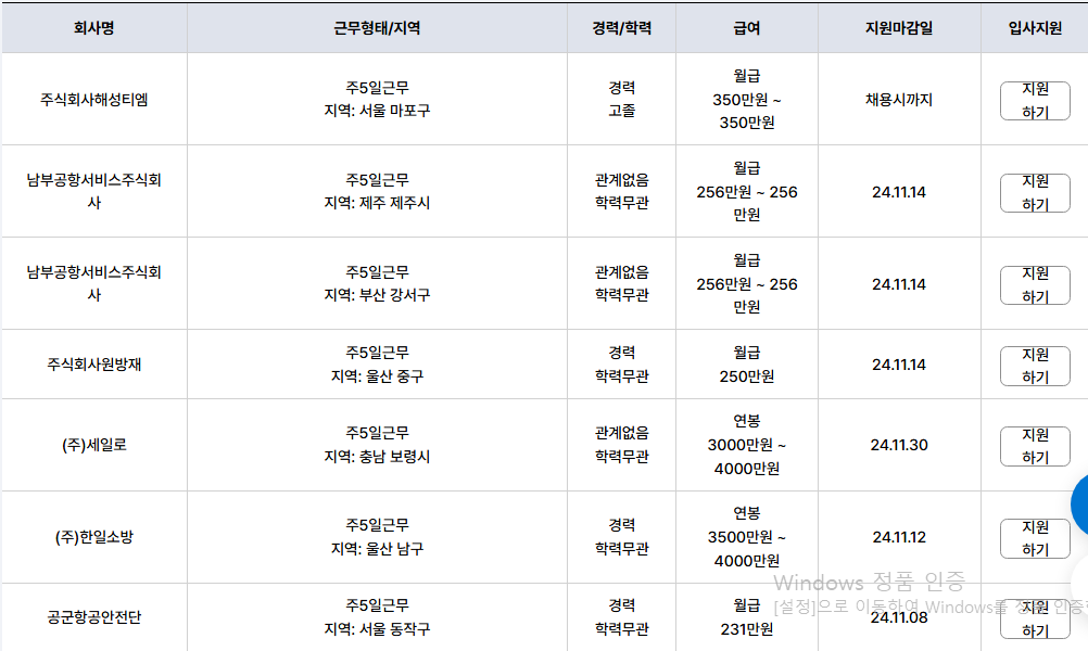 취업정보