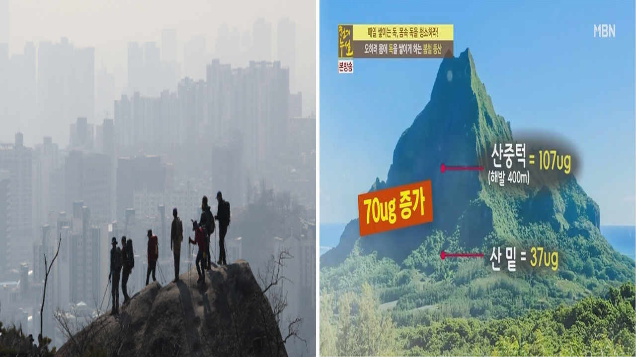미세먼지가 많은 날 등산,낚시,골프등 야외활동은 우리 몸에 독소를 쌓이게 한다