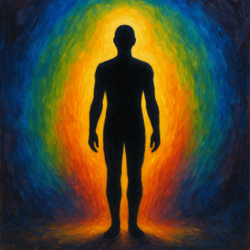 사람의 오오라를 표현한 이미지