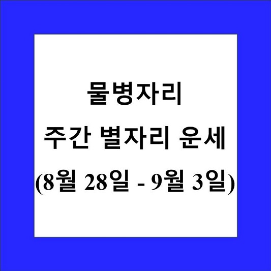 물병자리 주간 별자리 운세 제목 상자
