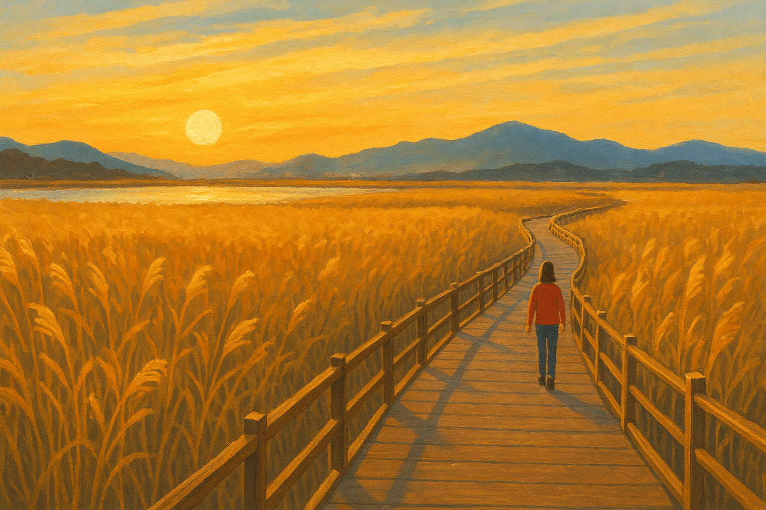 순천만 습지 갈대밭 하이킹, 자연 속의 고요한 여행