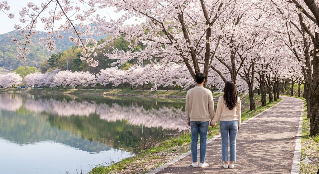 경남 벚꽃 숨은 명소 주차장