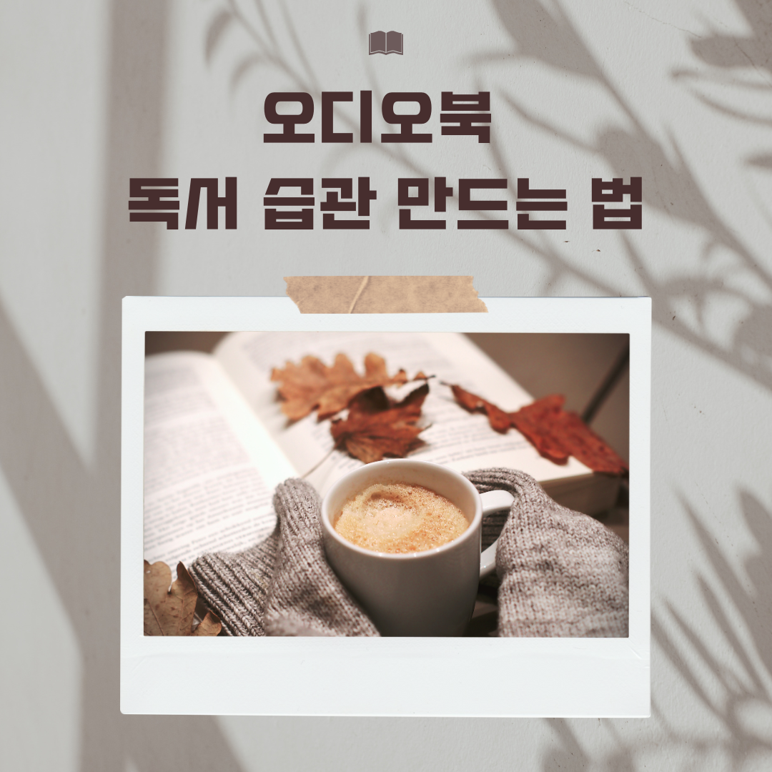 오디오북 독서 습관 만드는 법