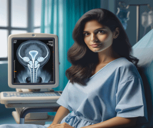 난소낭종으로 진료중인 여성