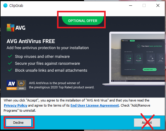ClipGrab 설치 유의사항2