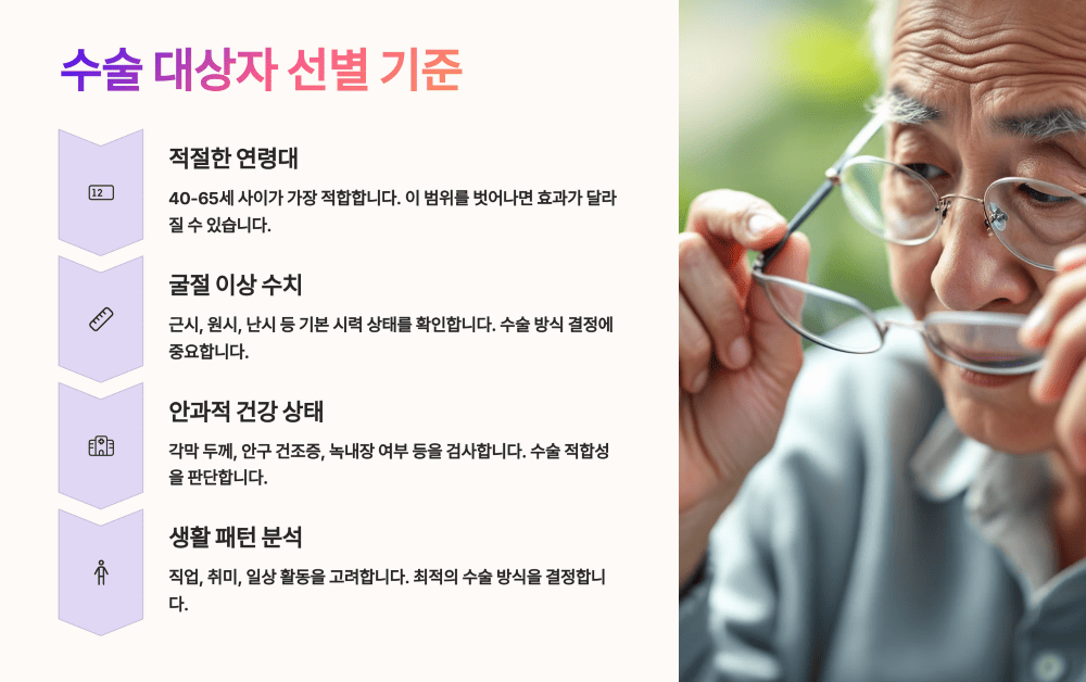 수술 대상자 선별 기준