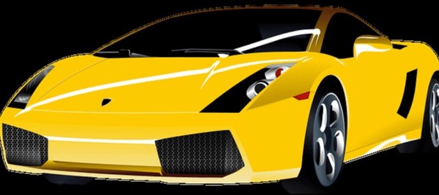 노란색 람보르기니 자동차 그림으로 굉장히 비싼 자동차이다.