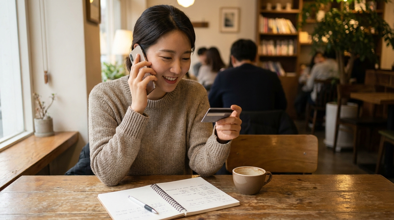 연간 혜택과 연회비 비교하는 직장인