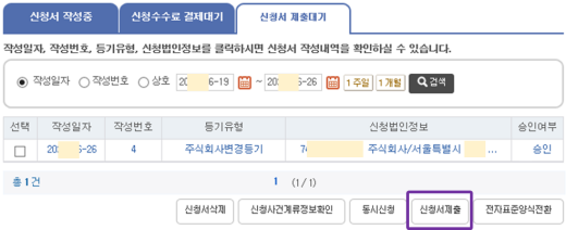등기신청서-제출