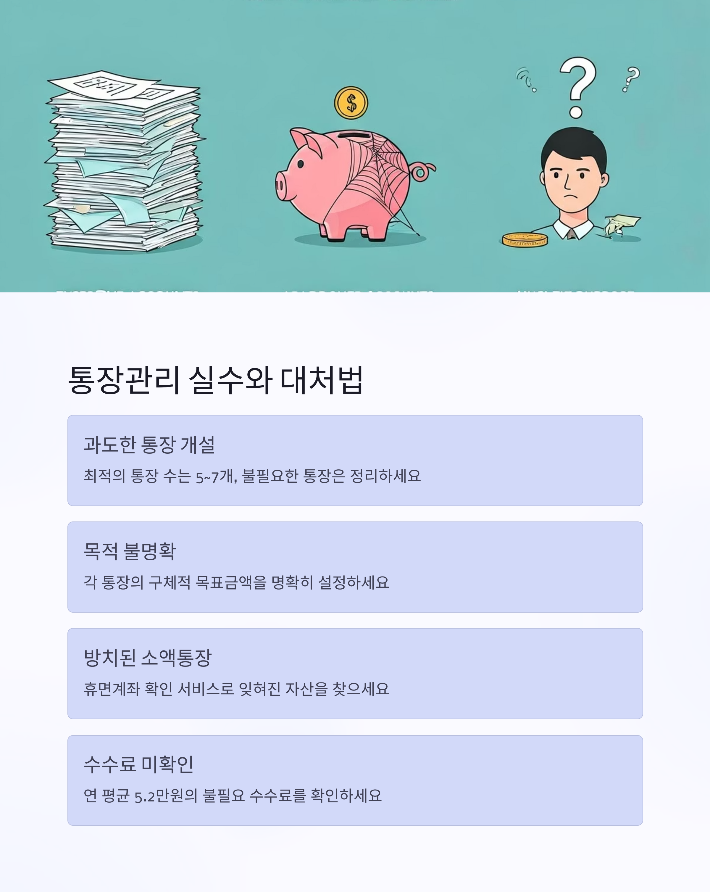 통장관리 실수와 대처법