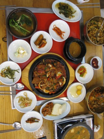 숯불보리굴비정식