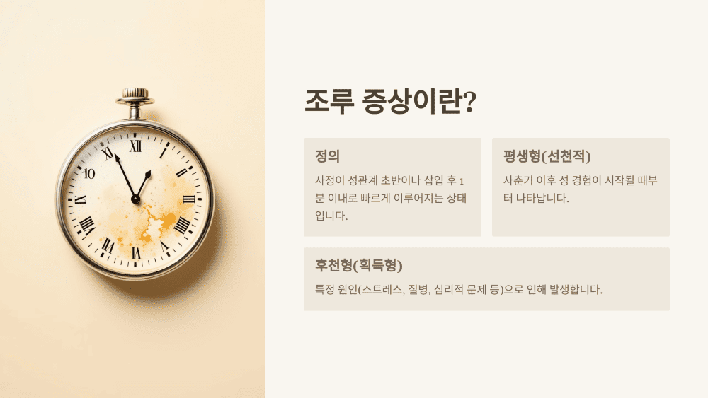 조루 증상이란?