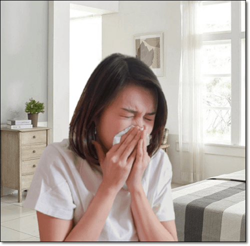 독감에 걸린 여성