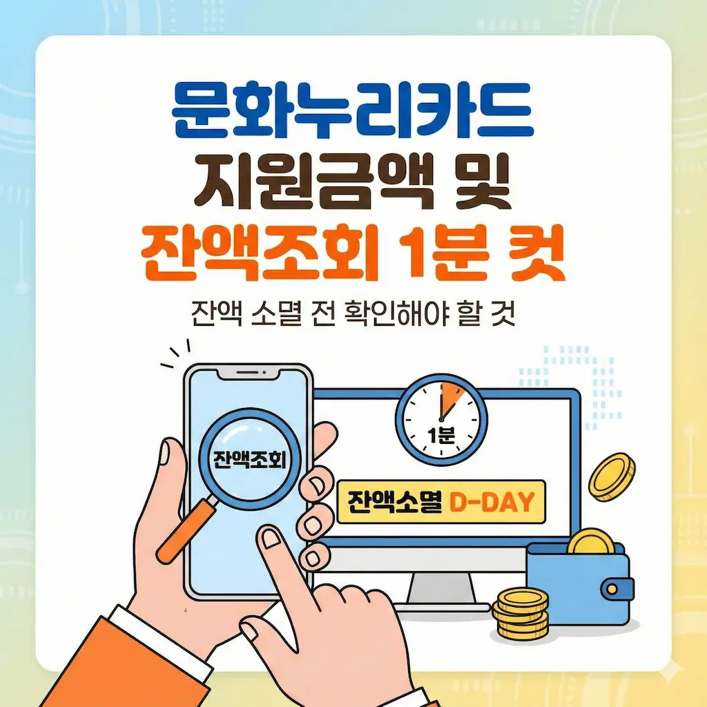 문화누리카드 지원금액 및 잔액조회 1분 컷｜잔액 소멸 전 확인해야 할 것