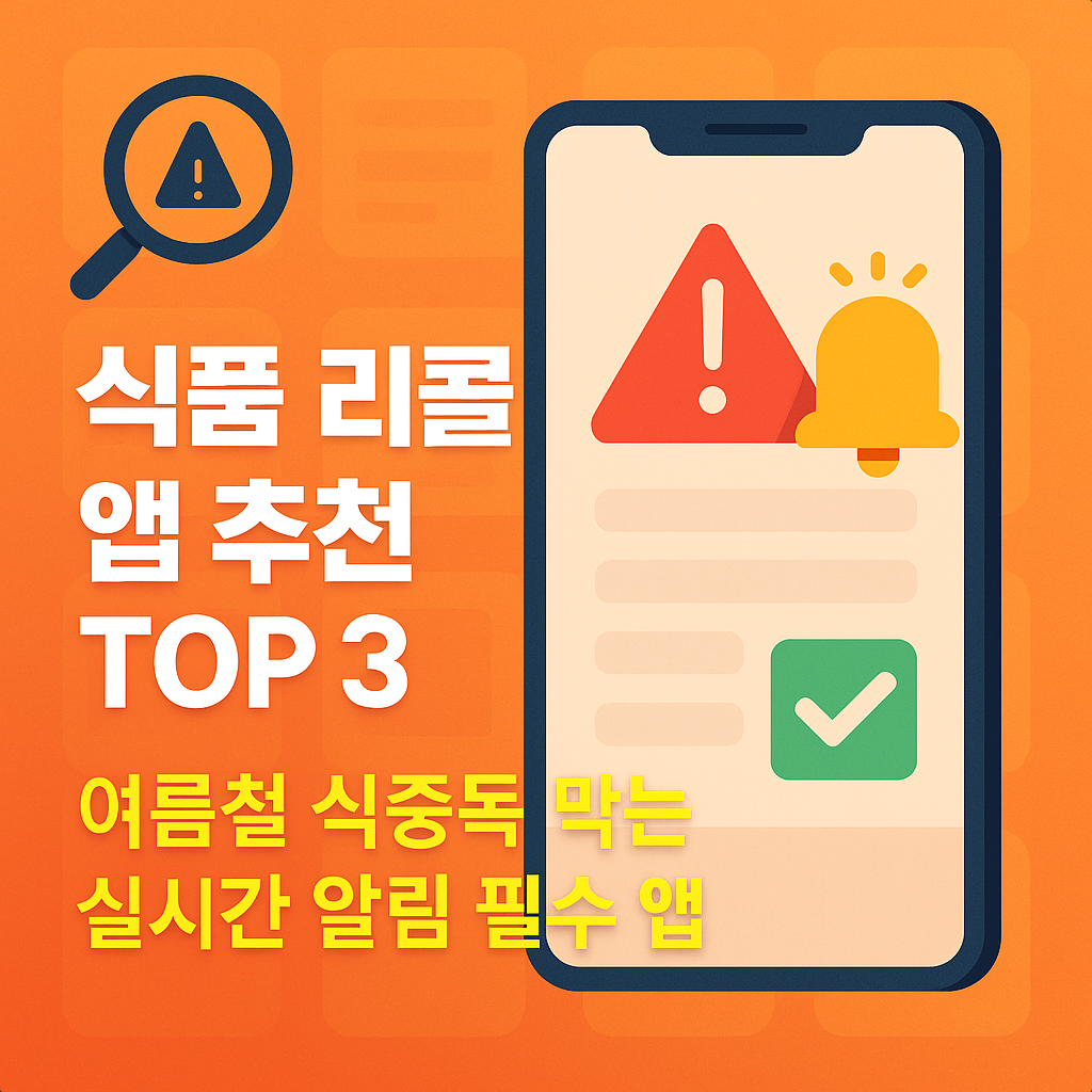 식품 리콜앱 추천 TOP 3
