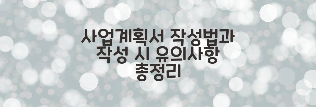 사업계획서